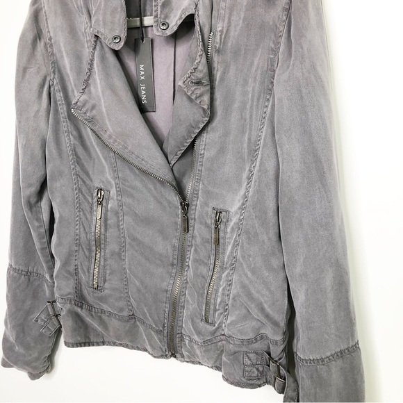 MAX jeans gray Moto jacket - Picture 3 of 10